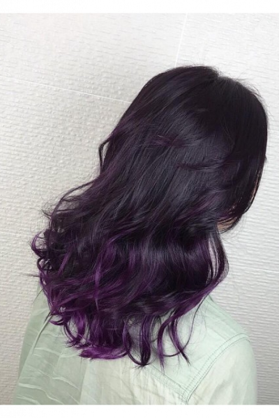 紫色漸層染